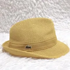LACOSTE ラコステ ハット 帽子 58cm メッシュ イエロー 日本製のサムネイル