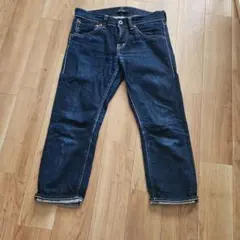 Johnbull デニム サブリナパンツ　ダークブルーのサムネイル