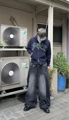 MENES ブラックデニム　L