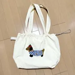 トートバッグ　エコバッグ　犬 ベージュのサムネイル