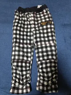 裏フリース素材防寒 チェック柄パンツ