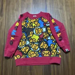 美品⭐️BAPE KIDS 長袖パーカー　赤/多色120cm正規品