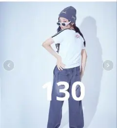 【chum】UVカット クロップド丈 半袖Tシャツ デビロック 130 ダンスのサムネイル