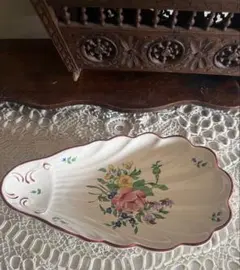 フランスアンティークラヴィエ 希少Gien Rinceaux 小鳥が可愛い皿