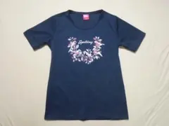 美品　スポルディング Tシャツ 小鳥　ネイビー Mサイズのサムネイル