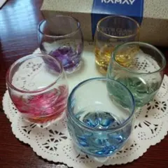ク*ト様 カメイガラス おちょこ・ミニグラス5個