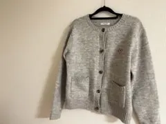 【美品】ハート　ニットカーディガン