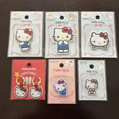 ハローキティ 刺繍ワッペン 6個セット