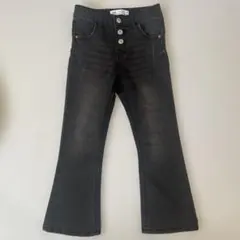 ブラック フレアジーンズ　デニム　zarakids 5-6