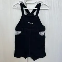 COMME CA ISM ブラックオーバーオール 80サイズ