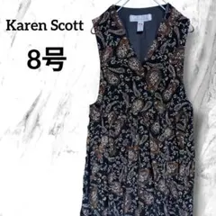 美品【Karen Scott 】カレンスコット　ノースリーブ　ワンピース　海外