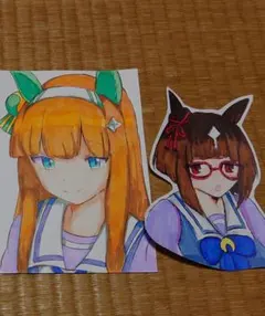 ウマ娘　サイレンススズカ　トランセンド　手描きイラスト　ファンアート