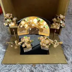 髪飾り　和風　花嫁　簪　かんざし　美品　金色