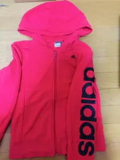 【試着のみ】adidas ジップアップ パーカー ピンク