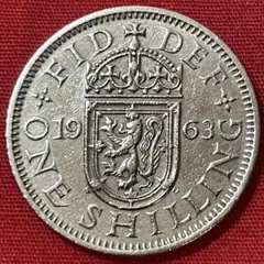 1884年　大英帝国　1シリング銀貨 希少なヴィクトリア☆1884年 イギリス 1シリング銀貨 NGC MS62
