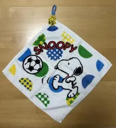 【美品】☆SNOOPY スヌーピー☆ ループ付タオル サッカー -即日発送-