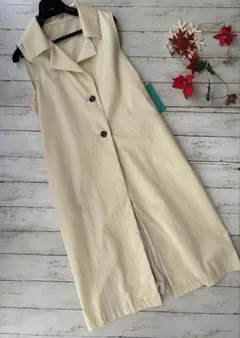 新品タグ付き！EGLANTINE☆バックデザイン　ロングジレ