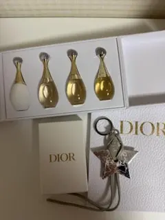 DIOR J'ADORE香水4本　アクセサリーケース　トランプセット Dior J'adore 香水 ミニボトルセット 巾着 トランプショッパー付き