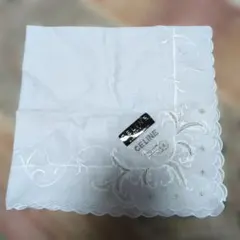 CELINE 刺繍入り ロゴ入りハンカチ