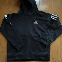 adidas ブラック フード付きパーカー