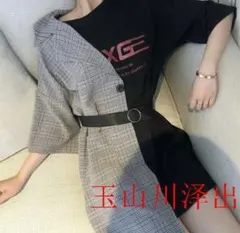 新品未使用！新品未使用★人気の玉山川泽ファッション★ドッキングミニワンピース5