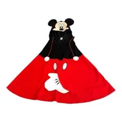 ディズニー ミッキー フード付きポンチョ フリーサイズ 大人OK 防寒