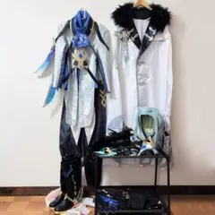 原神 博士 ドットーレ M ウィッグ靴執行官コート付き コスプレ 衣装 原神 博士 ドットーレ コスプレ衣装 執行官 cosplay 仮装 変装 - Costowns