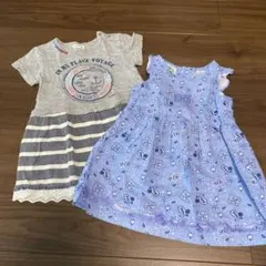 まとめ売り　キッズ　半袖　ワンピース他　90 95 2枚セット　女の子