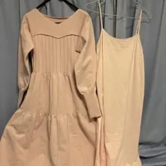 セルフォードニット前後2wayワンピース38 ピンク