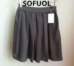 タグ付 SOFUOL グレー 透け感フレアスカート サイズ1 大丸松坂屋百貨店のサムネイル