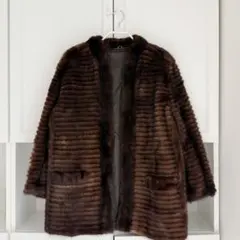 ミンクファーコート ブラウン 11号 上品 アウター 秋冬