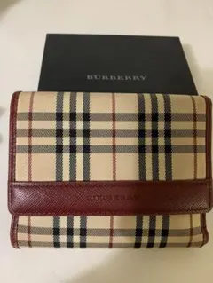 【美品】BURBERRY バーバリー 2つ折 Wホック 財布 ノバチェック