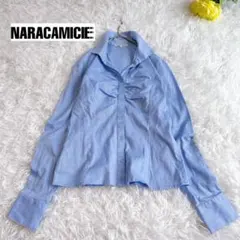 美品 NARACAMICIE フリル長袖ブラウス パープル サイズ1*ED180 - メルカリ