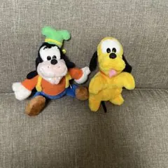 当時品　東京ディズニーランド　グーフィー　プルート　ぬいば　ぬいぐるみバッジ