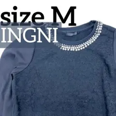 【美品】INGNI イング 総レース パール付 トップス 黒 Mサイズ