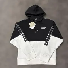 PUMA フード付きパーカー Sサイズ ブラック/ホワイト