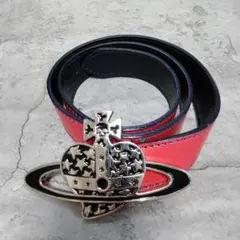 S*y様 希少✨ヴィヴィアンウエストウッド ベルト オーブ スカル レザー レッ