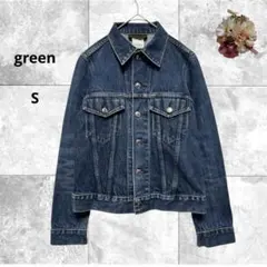 green デニムジャケット　カジュアル　アウター　トレンド　コットン　日本製