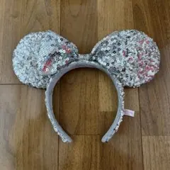 ミニーマウス耳カチューシャ シルバー