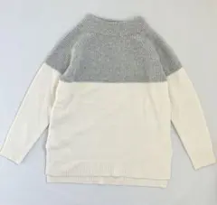 23区 ウール カシミヤ混 配色バイカラーニット ウール カシミヤ40