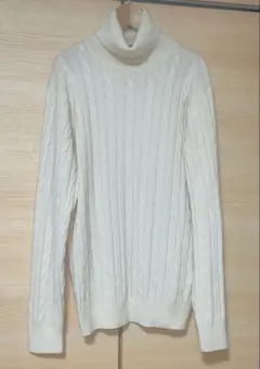 BEAUTY&YOUTH カシミヤ100％ ケーブル編み タートルニット