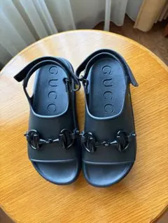 GUCCI ラバーサンダル 厚底 ホースビット ブラック 37のサムネイル