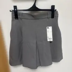 【新品】GU タックショートパンツ M グレー