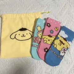 【サンリオ】ポムポムプリン 靴下&巾着セット　しまむら　Sanrioのサムネイル