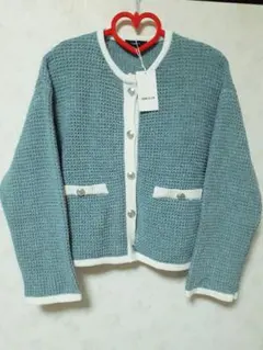 【新品】COMME CA ISM　モールニットカーディガン　フリーサイズ