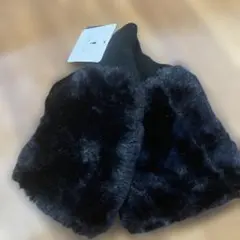 ファー付きブラックアームカバー