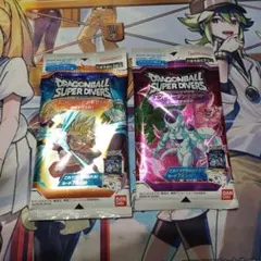 ドラゴンボール スーパーダイバーズ カードパック2つ　ラベル跡あり。