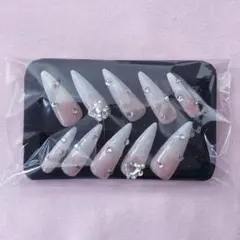 ♡量産型ネイルチップ♡ワンホンネイル ベイビープーマ シンプル ガーリーピンク