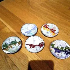 花柄のミニ小皿　箸置き　5枚セット　箸置き