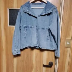 ABITOKYO デニムフード付きライトブルーブルゾン